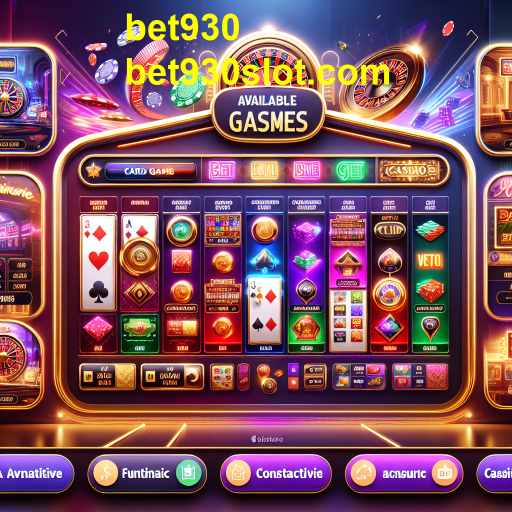 No Bet930, você encontrará tudo que precisa para uma experiência de apostas online, com diversos jogos de cassino, apostas em eventos esportivos e uma comunidade ativa de jogadores.